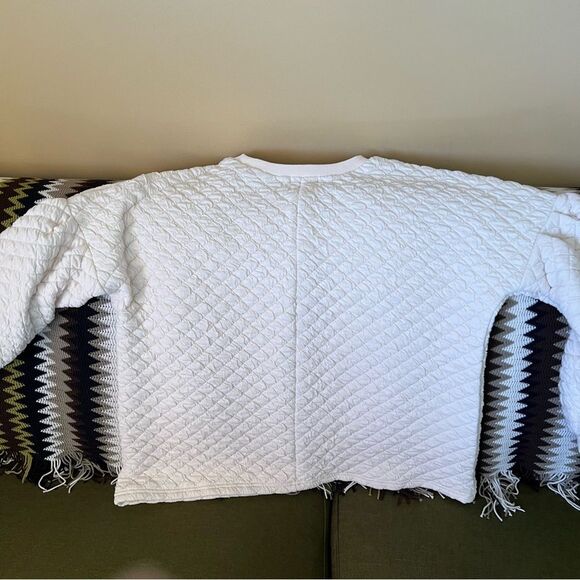 EUC Judith March Miss America Pullover Quilted White USA Flag Sz M 4th of JULY - Picture 4 of 5